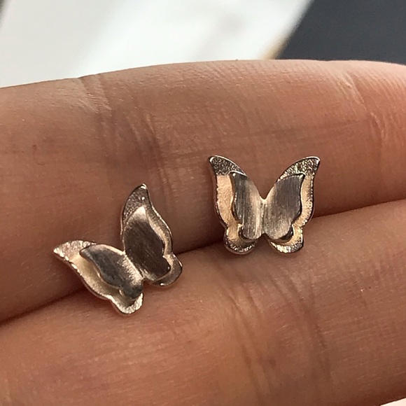 Sterling Silver 925 Butterfly 🦋 Stud Earrings - Picture 4 of 6